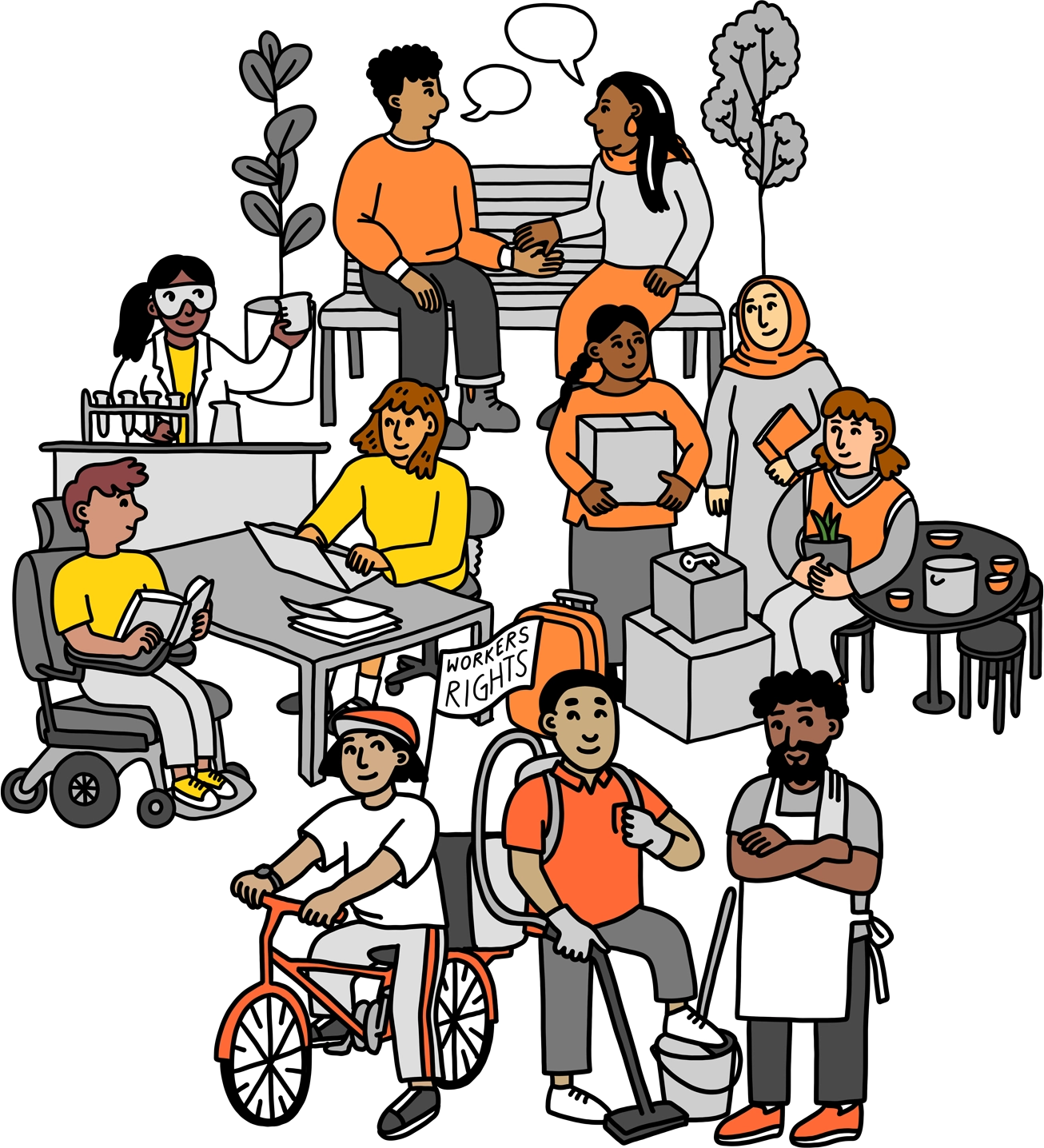 International Students illustration