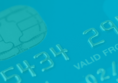 credit card close up - green tinted image