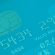credit card close up - green tinted image