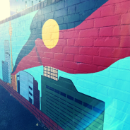 Aboriginal flag mural
