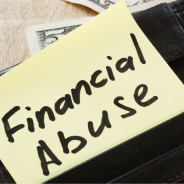 Domestic Violence and Financial Abuse thumbnail - Wallet with post it on which Financial Abuse is written